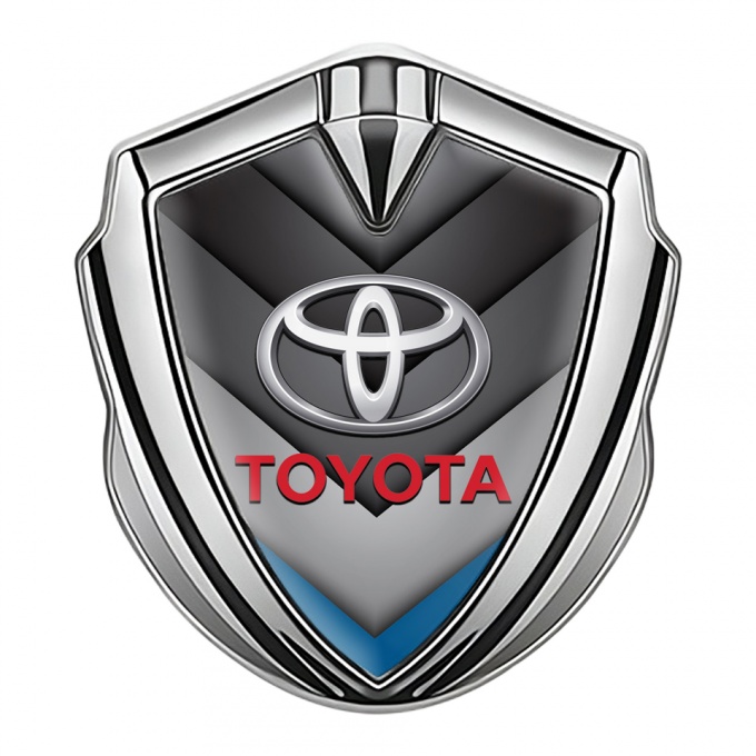 Toyota Bodyside Emblem Self Adhesive Silver Grey Blue Element Design