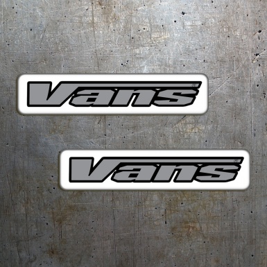 Vans Stickers domed white and grey logo 2 pcs