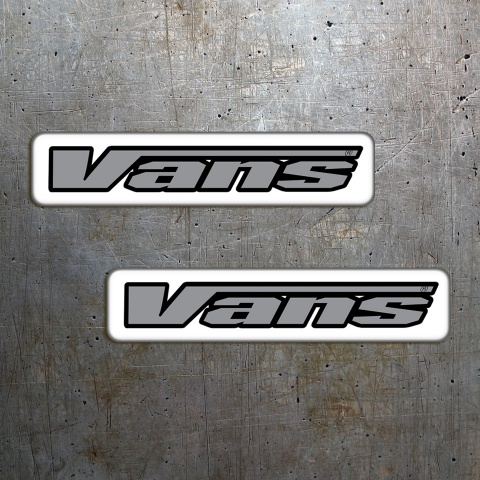 Vans Stickers domed white and grey logo 2 pcs