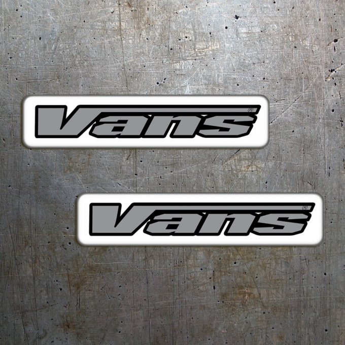 Vans Stickers domed white and grey logo 2 pcs