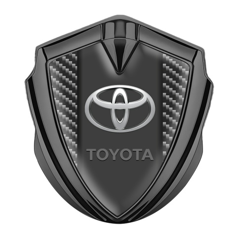 Toyota Emblem Trunk Badge Graphite Dark Carbon Chromatic Logo Design