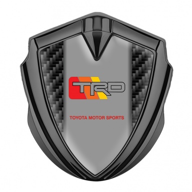Toyota TRD Trunk Emblem Badge Graphite Grey Tricolor Logo Design