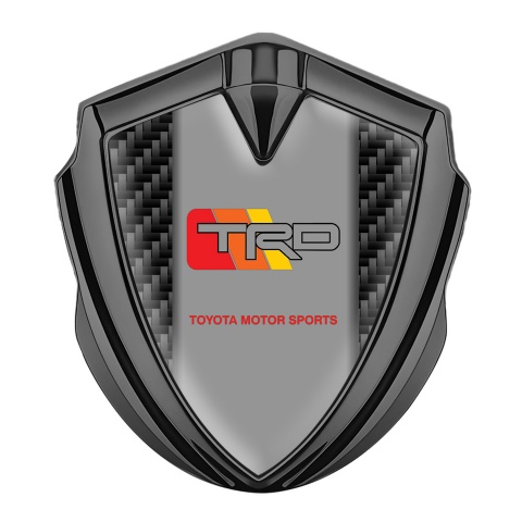 Toyota TRD Trunk Emblem Badge Graphite Grey Tricolor Logo Design