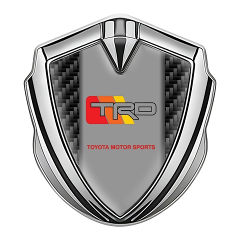 Toyota TRD Trunk Emblem Badge Silver Grey Tricolor Logo Design