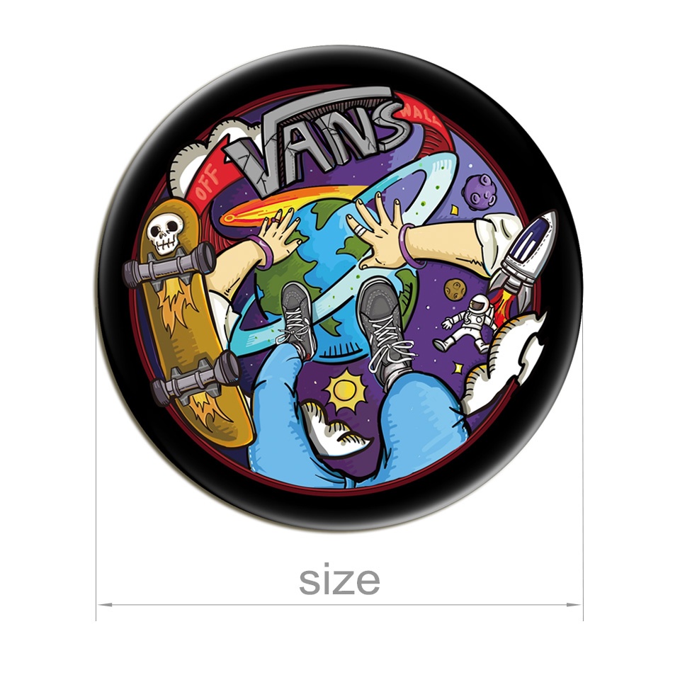 Vans Stickers Domed Space Artwork 2 pcs | Skate Domed stickers ...