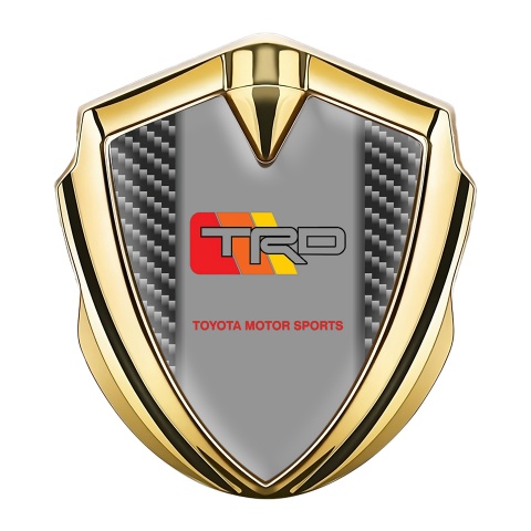 Toyota TRD Bodyside Emblem Self Adhesive Gold Carbon Frame Racing Logo