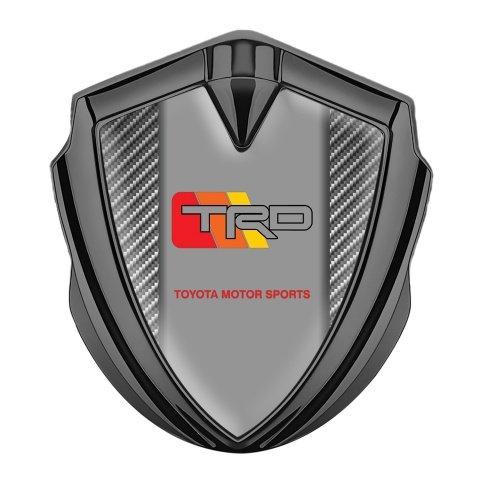Toyota TRD Fender Emblem Badge Graphite Light Carbon Tricolor Motif