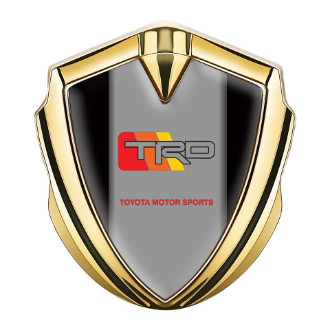 Toyota TRD Trunk Emblem Badge Gold Black Base Grey Racing Edition