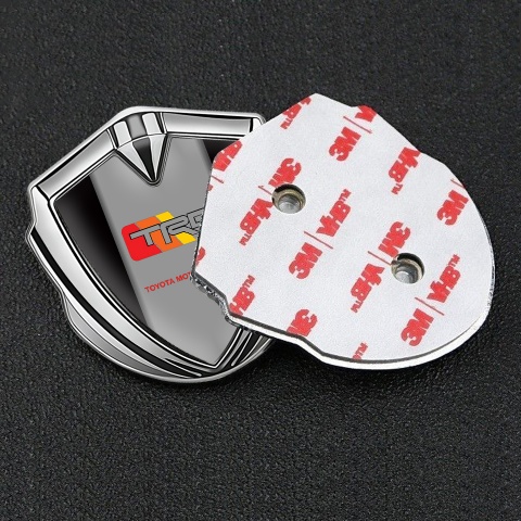 Toyota TRD Trunk Emblem Badge Silver Black Base Grey Racing Edition
