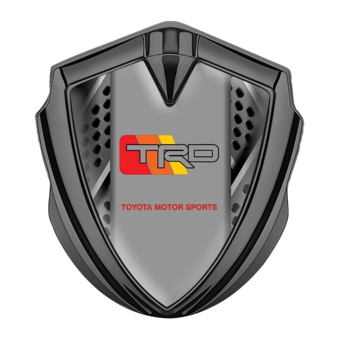 Toyota TRD Bodyside Domed Emblem Graphite Mixed Mesh Racing Colors