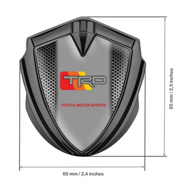 Toyota TRD Bodyside Emblem Self Adhesive Graphite Light Mesh Racing Logo