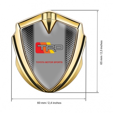 Toyota TRD Bodyside Emblem Self Adhesive Gold Light Mesh Racing Logo