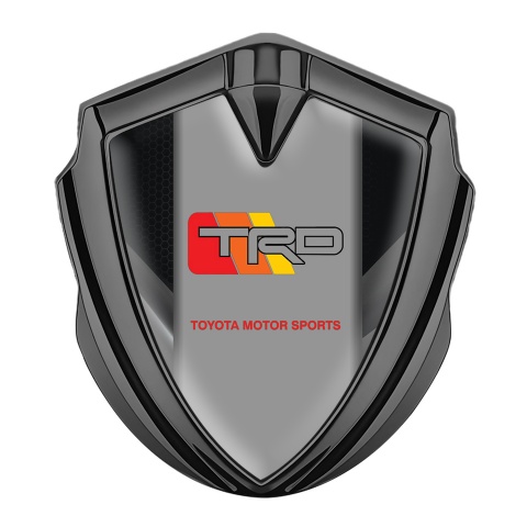 Toyota TRD Metal Emblem Self Adhesive Graphite Grey Wings Sport Edition
