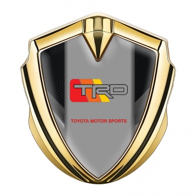 Toyota TRD Metal Emblem Self Adhesive Gold Grey Wings Sport Edition