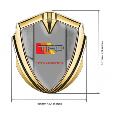 Toyota TRD Bodyside Badge Self Adhesive Gold Stone Effect Tricolor