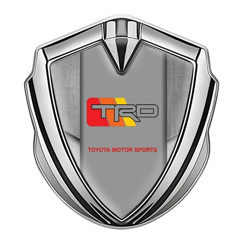 Toyota TRD Bodyside Badge Self Adhesive Silver Stone Effect Tricolor