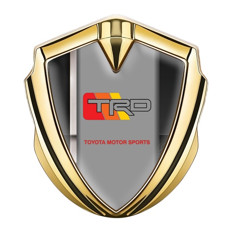 Toyota TRD Emblem Badge Self Adhesive Gold Black White Pearl Stripe