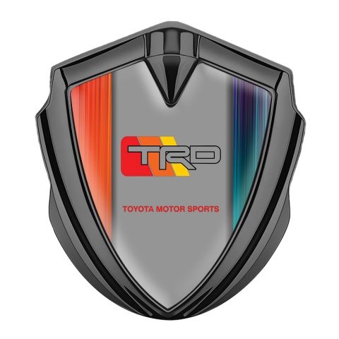 Toyota TRD Emblem Fender Badge Graphite Color Mesh Racing Tricolor
