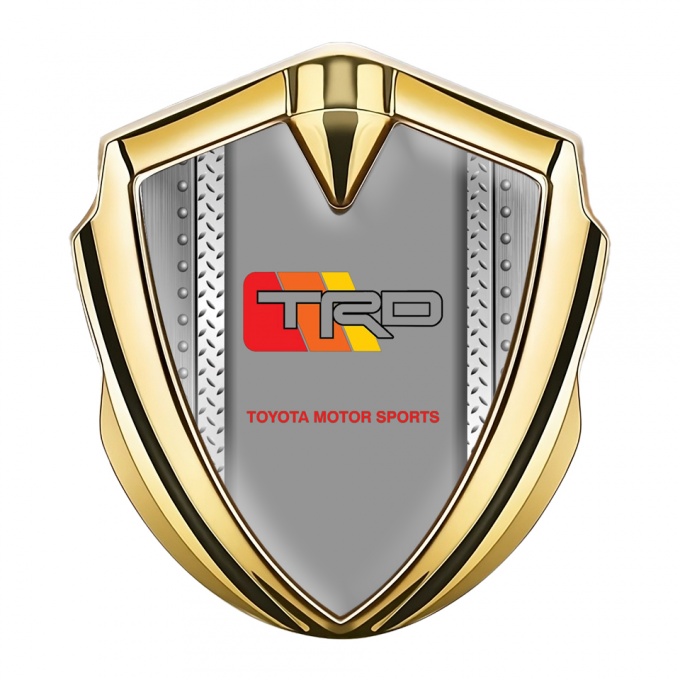 Toyota TRD Emblem Self Adhesive Gold Metallic Frame Racing Logo