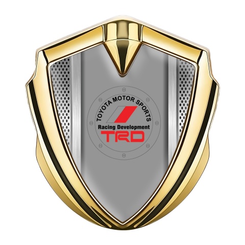 Toyota Bodyside Domed Emblem Gold Metallic Grate Oval Sport Logo