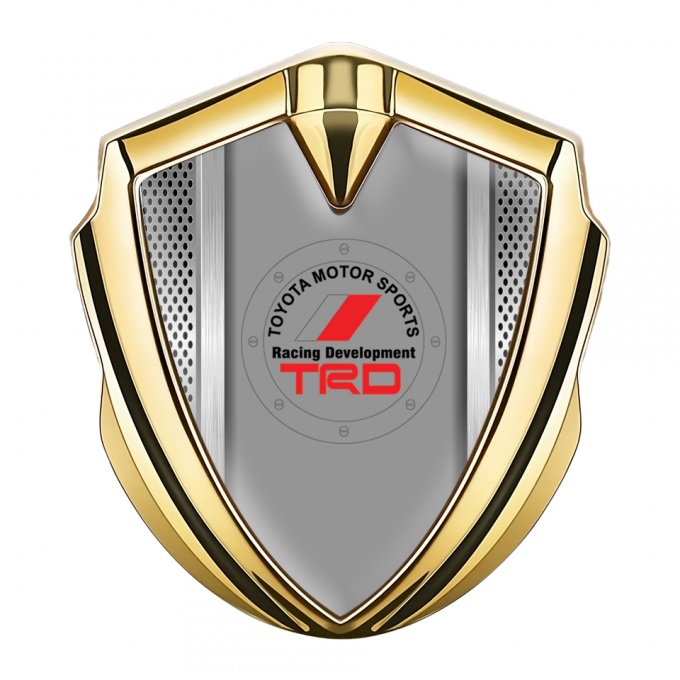 Toyota Bodyside Domed Emblem Gold Metallic Grate Oval Sport Logo