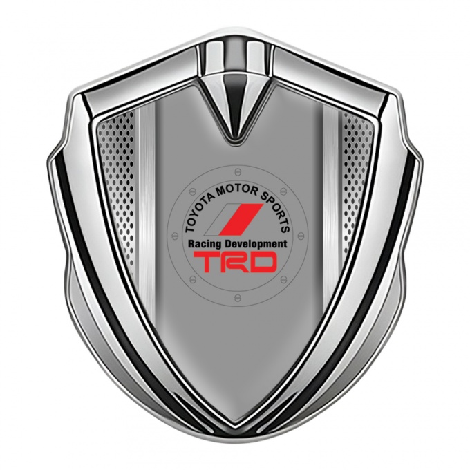 Toyota Bodyside Domed Emblem Silver Metallic Grate Oval Sport Logo