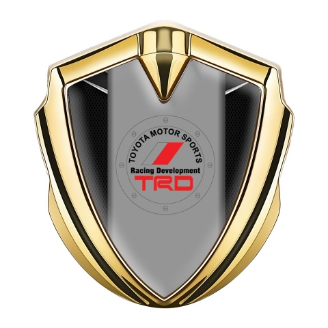 Toyota 3D Car Metal Domed Emblem Gold Charcoal Net Chrome Elements
