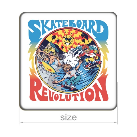 Vans Skateboard Revolution Silicone Stickers 2 pcs