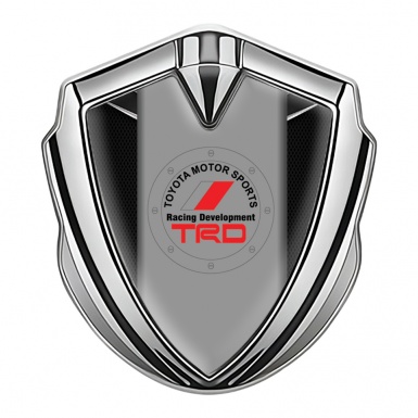 Toyota 3D Car Metal Domed Emblem Silver Charcoal Net Chrome Elements