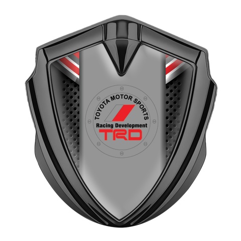 Toyota Bodyside Badge Self Adhesive Graphite Dark Mesh Red Ribbon
