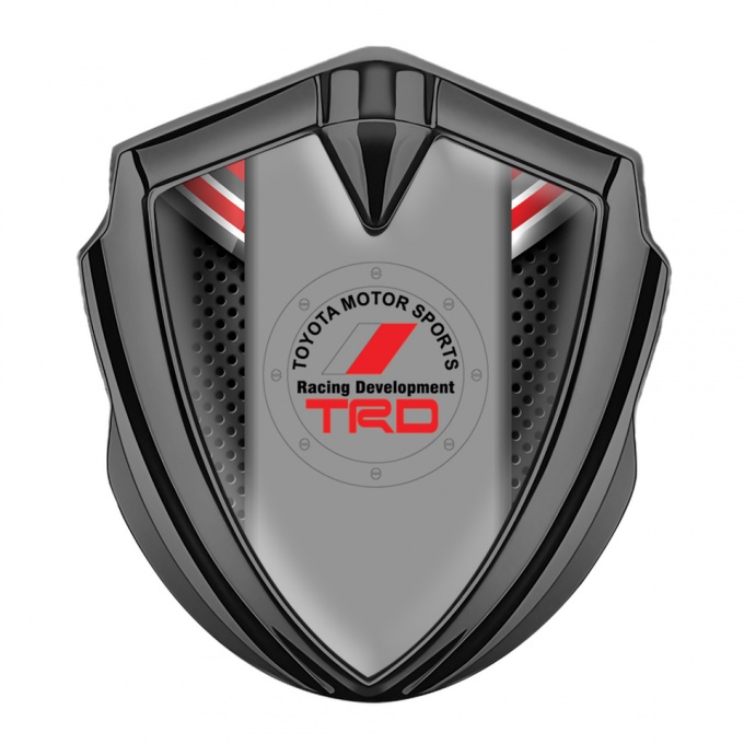 Toyota Bodyside Badge Self Adhesive Graphite Dark Mesh Red Ribbon