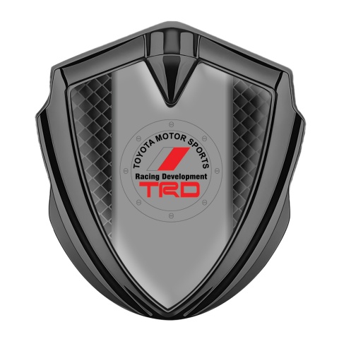 Toyota Emblem Badge Self Adhesive Graphite Waffle Effect Round Logo