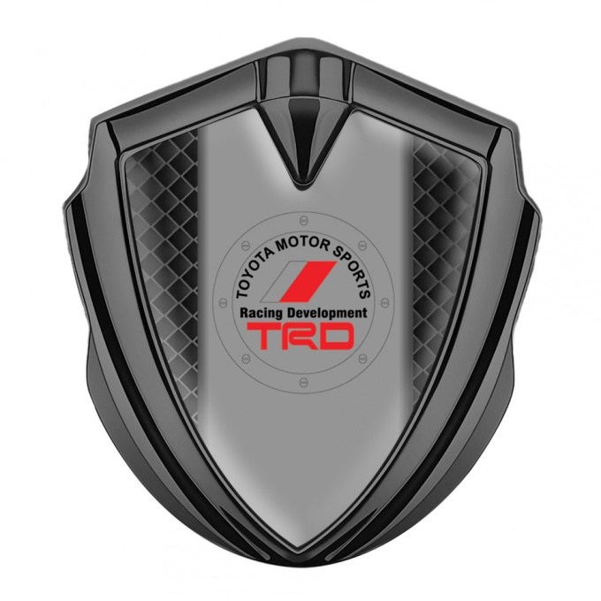 Toyota Emblem Badge Self Adhesive Graphite Waffle Effect Round Logo