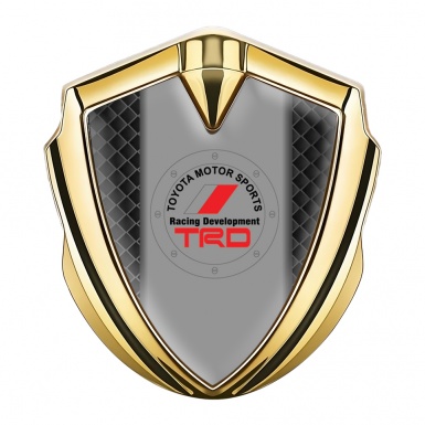 Toyota Emblem Badge Self Adhesive Gold Waffle Effect Round Logo