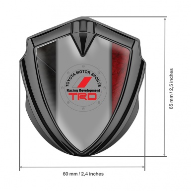 Toyota TRD Emblem Trunk Badge Graphite Dual Color Circle Logo Design