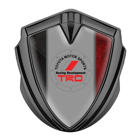Toyota TRD Emblem Trunk Badge Graphite Dual Color Circle Logo Design