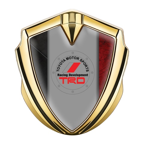 Toyota TRD Emblem Trunk Badge Gold Dual Color Circle Logo Design