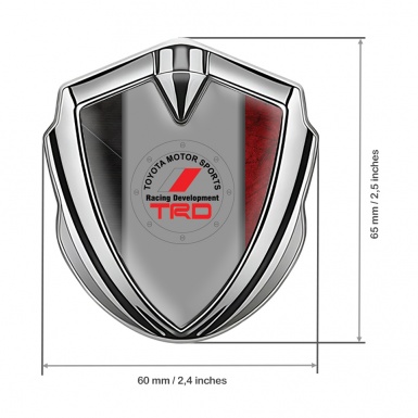 Toyota TRD Emblem Trunk Badge Silver Dual Color Circle Logo Design