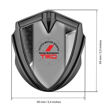 Toyota TRD Bodyside Emblem Badge Graphite Multi Faced Rounded Edition