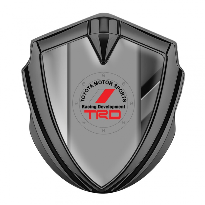Toyota TRD Trunk Emblem Badge Graphite Difference Frame Circle Logo