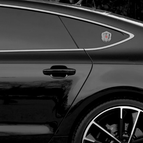 Toyota TRD Trunk Emblem Badge Silver Difference Frame Circle Logo