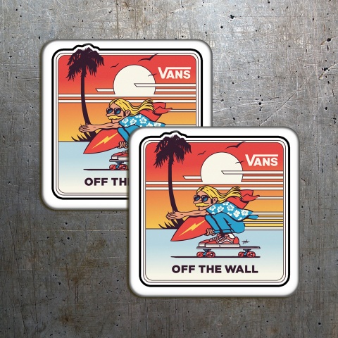 Vans Off The Wall Artwork Silicone Stickers 2 pcs
