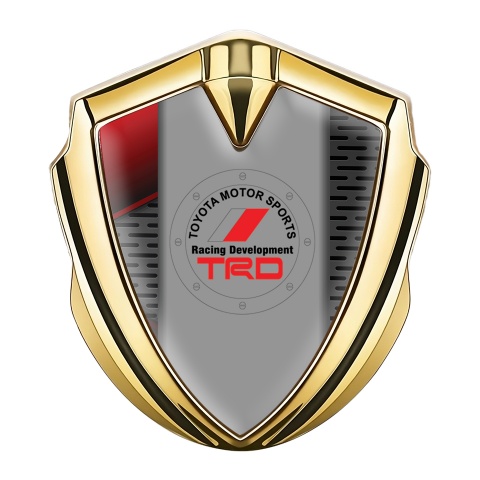 Toyota Bodyside Emblem Self Adhesive Gold Dark Grate Red Segment