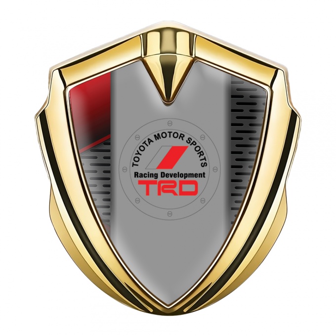 Toyota Bodyside Emblem Self Adhesive Gold Dark Grate Red Segment