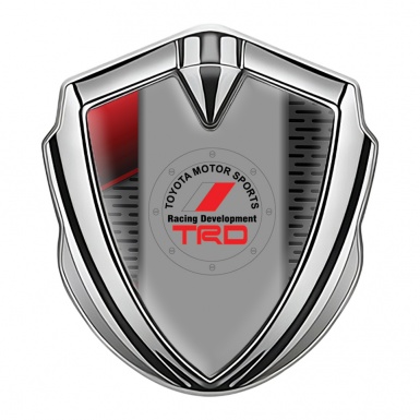 Toyota Bodyside Emblem Self Adhesive Silver Dark Grate Red Segment