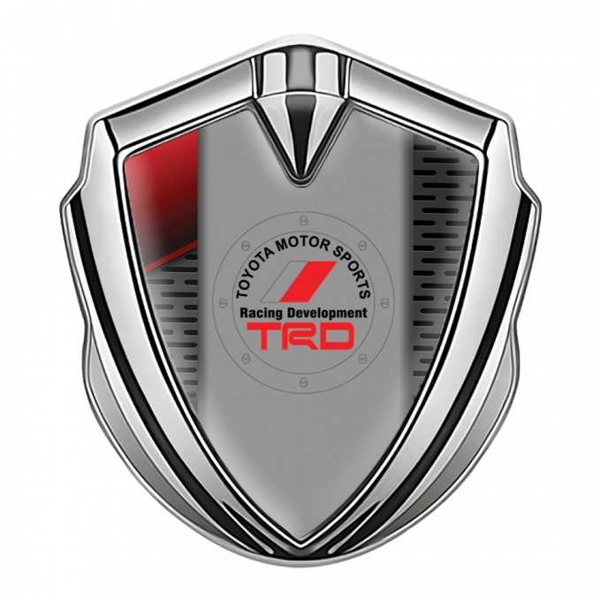 Toyota Bodyside Emblem Self Adhesive Silver Dark Grate Red Segment
