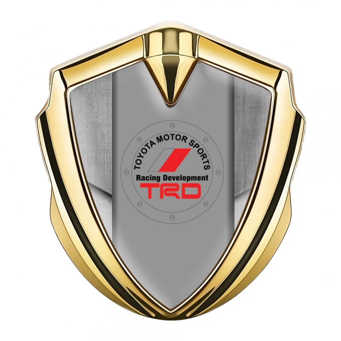 Toyota TRD Bodyside Badge Self Adhesive Gold Stone Slab Motif