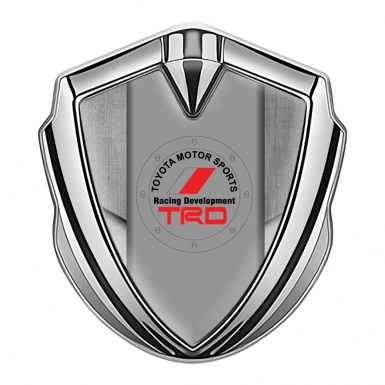 Toyota TRD Bodyside Badge Self Adhesive Silver Stone Slab Motif