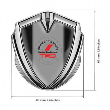 Pontiac TRD Emblem Badge Self Adhesive Silver Black Hex Grey Frame