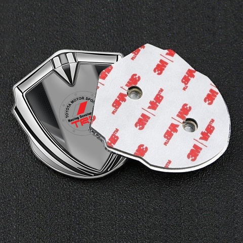 Pontiac TRD Emblem Badge Self Adhesive Silver Black Hex Grey Frame